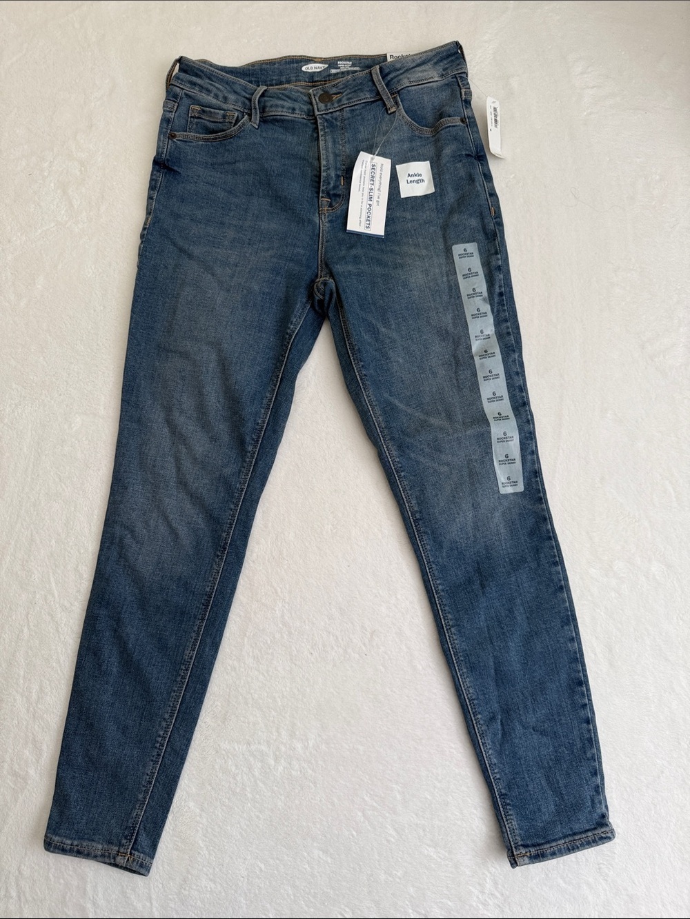 Old Navy Rock Star Women's Cropped Blue Skinny Jeans
